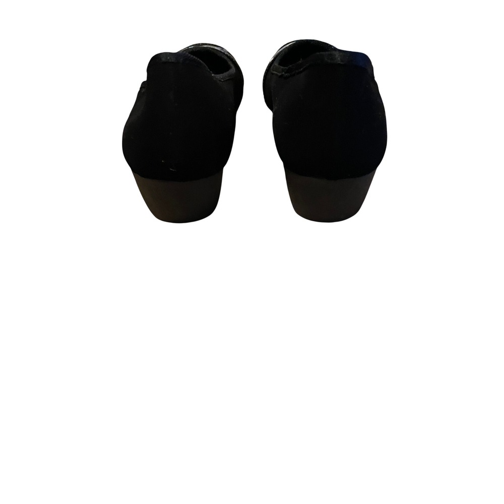 CL by Laundry Black Wedge Pumps Crisscross Beaded Patent Toe Shoes Womens 9M - Picture 3 of 6